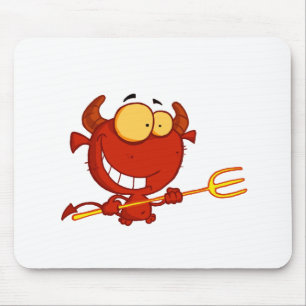 Happy-kleinen Teufel-mit-Pitchfork Mousepad