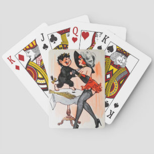 Happy Krampus mit Temptress Vintage Weihnachten Spielkarten
