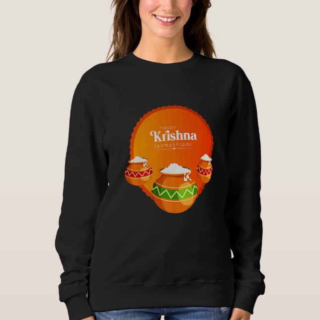 Happy Krishna Janmashtami Sweatshirt (Vorderseite)