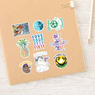 Happy Künstlerisch Unicorn Sloth Sticker