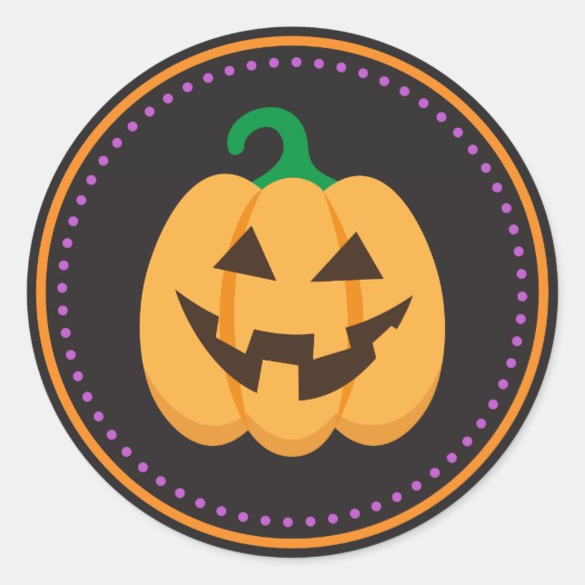 Happy Kürbislaterne Kürbis Halloween Aufkleber (Vorderseite)