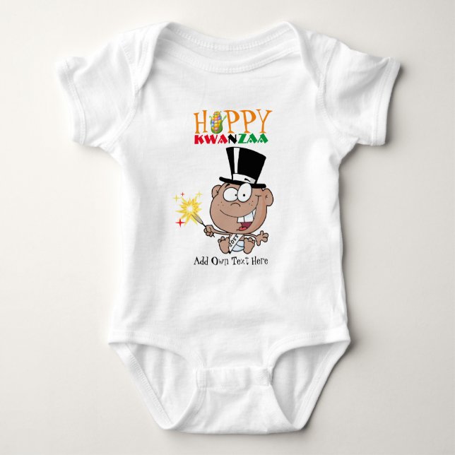 Happy KWANZA New Baby Geboren Year Strampler (Vorderseite)
