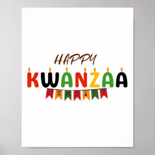 Happy Kwanzaa - 7 Grundsätze der Kwanzaa-T-Shirts Poster