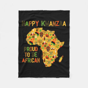 Happy Kwanzaa Africa Map 7 Principles Celebration Fleecedecke