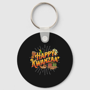 Happy Kwanzaa - Afrikanisches Festival des amerika Schlüsselanhänger