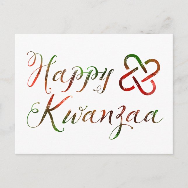 Happy Kwanzaa Bokeh Umoja Postkarte (Vorderseite)
