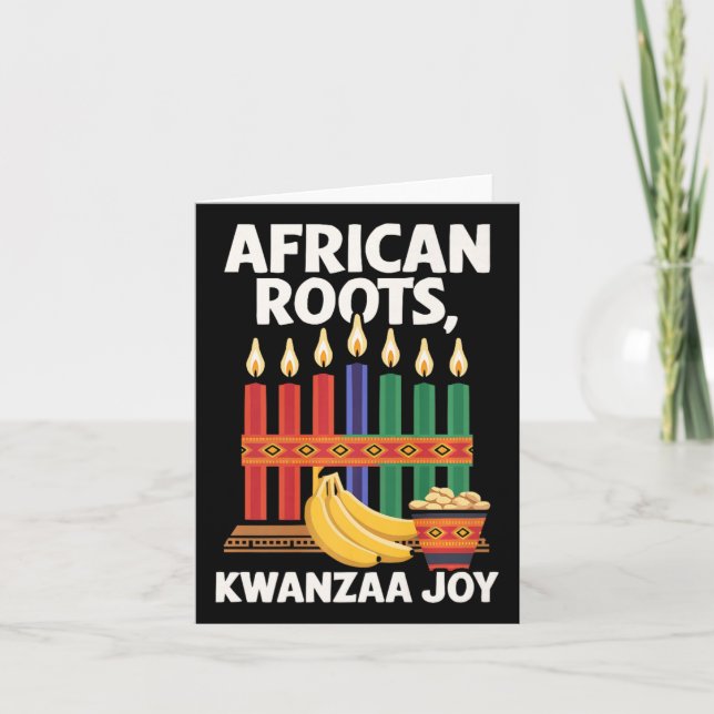 Happy Kwanzaa Candles Africa Holiday African Ameri Karte (Vorderseite)