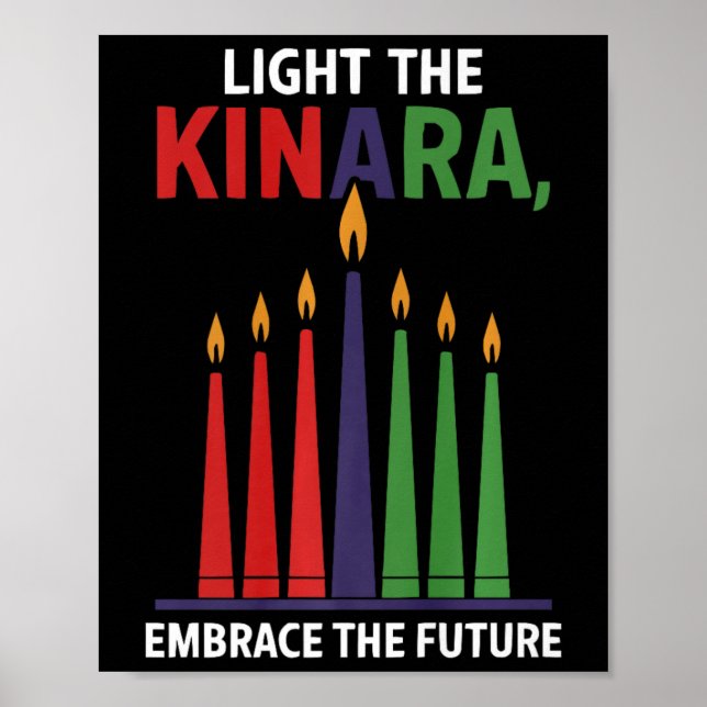 Happy Kwanzaa Candles Africa Holiday African Ameri Poster (Vorne)