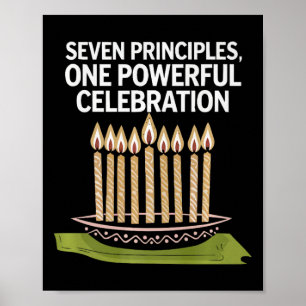 Happy Kwanzaa Candles Africa Holiday African Ameri Poster