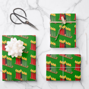 Happy Kwanzaa Candles Geschenkpapier Set