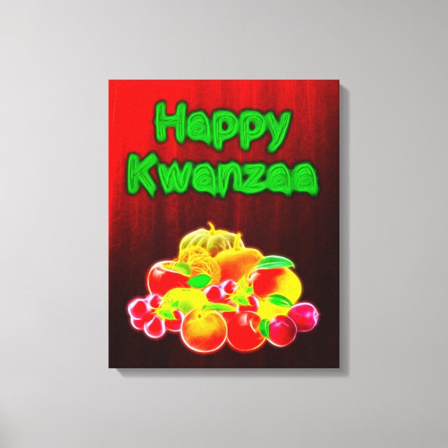 Happy Kwanzaa First Fruits Leinwanddruck (Vorderseite)