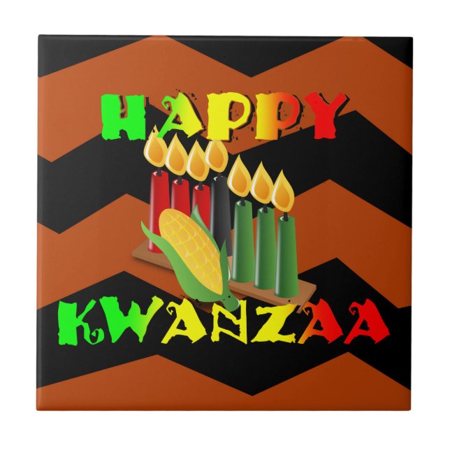 HAPPY KWANZAA FLIESE (Vorderseite)