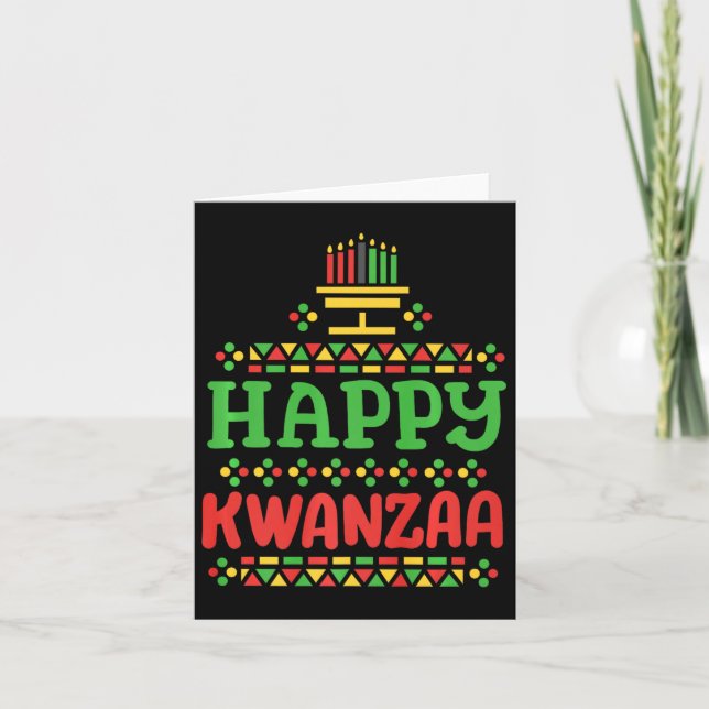Happy Kwanzaa Frohe Weihnachten Afrikanische Ameri Karte (Vorderseite)