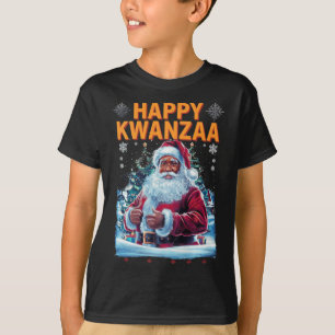 Happy Kwanzaa Frohe Weihnachten Afrikanischer Amer T-Shirt