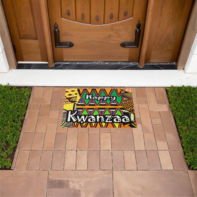 "Happy Kwanzaa" Fußmatte (Außenbereich)