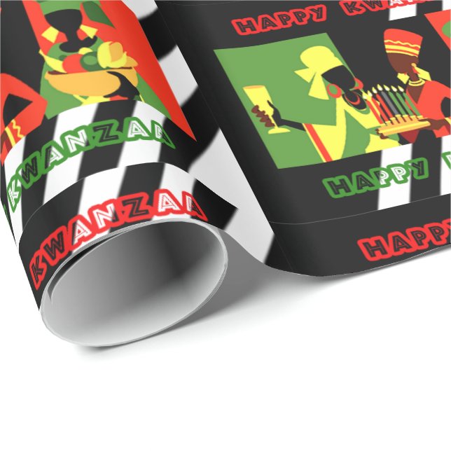 Happy Kwanzaa Geschenkpapier (Rolleneckpunkt)