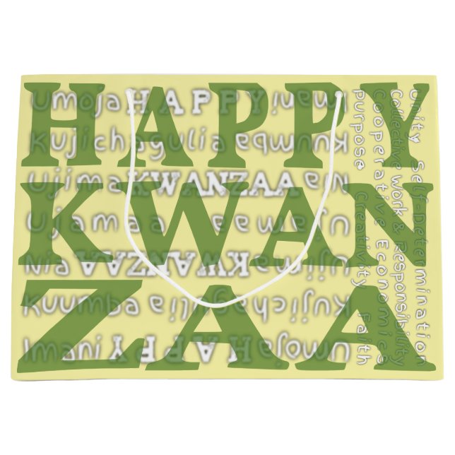 Happy Kwanzaa Große Geschenktüte (Vorderseite)