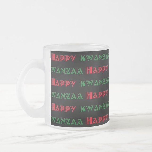 Happy Kwanzaa Gruß 2 Mattglastasse (Links)