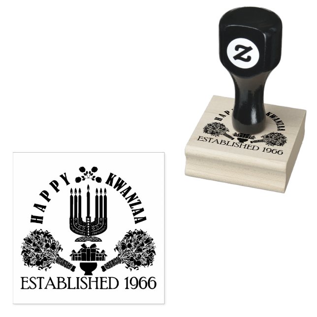 Happy Kwanzaa Gummistempel (Stempel)