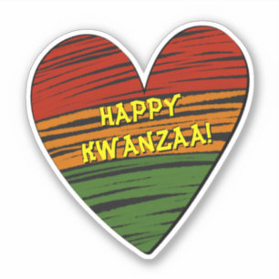 Happy Kwanzaa Juneteente Ihr Text Herz Sticker