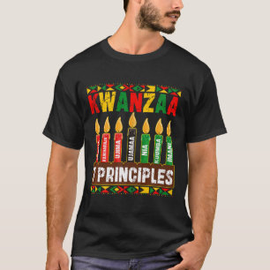 Happy Kwanzaa Kinara Seven Principles Candles Pan T-Shirt