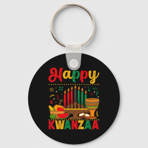 Happy Kwanzaa Men Women Kwanzaa Kinara Candle 7 Pr Schlüsselanhänger