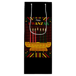 Happy Kwanzaa PopArt Geschenktüte Für Weinflaschen