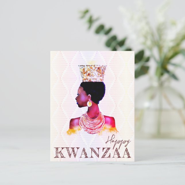 Happy Kwanzaa Postkarte (Stehend Vorderseite)
