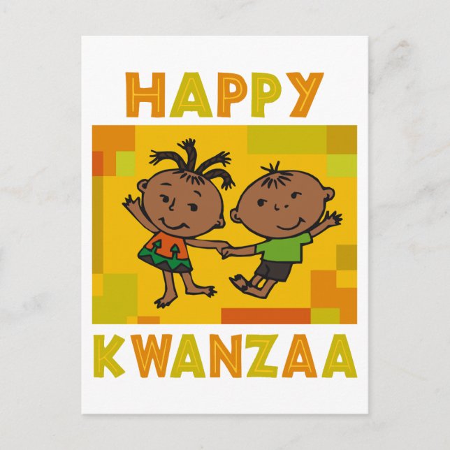 Happy Kwanzaa Postkarte (Vorderseite)
