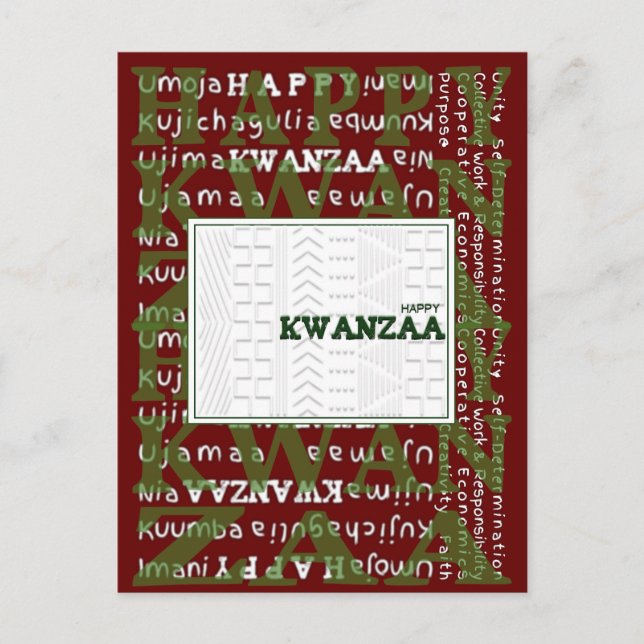 Happy Kwanzaa Postkarte (Vorderseite)