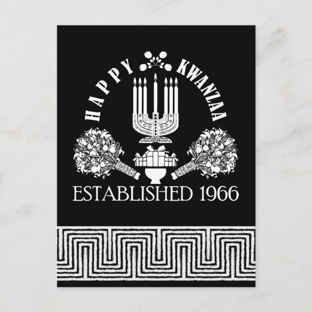 Happy Kwanzaa Postkarte (Vorderseite)