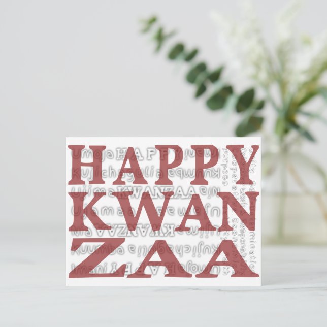 Happy Kwanzaa Postkarte (Stehend Vorderseite)