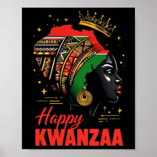 Happy Kwanzaa Sieben Prinzipien von Kwanzaa Frauen Poster