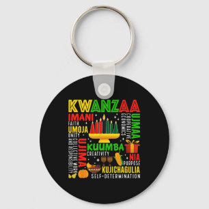 Happy Kwanzaa Sieben Prinzipien von Kwanzaa Men Wo Schlüsselanhänger