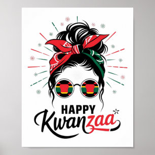 Happy Kwanzaa Sieben Prinzipien von Kwanzaa Messy  Poster
