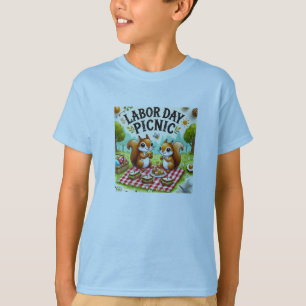 Happy Labor Day mignon T-shirt écureuils