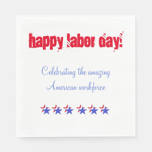 Happy Labour Day Napkins Serviette (Vorderseite)