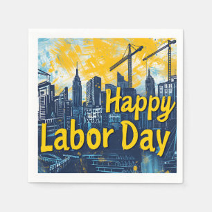 Happy Labour Day Paper Napkin Serviette