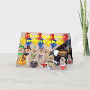 Happy Labrador Birthday Karte