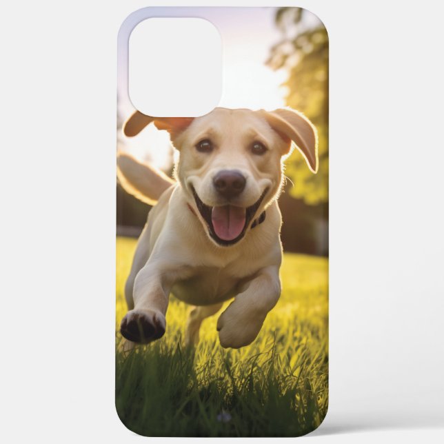 Happy Labrador Puppy Running Case-Mate iPhone Hülle (Rückseite)