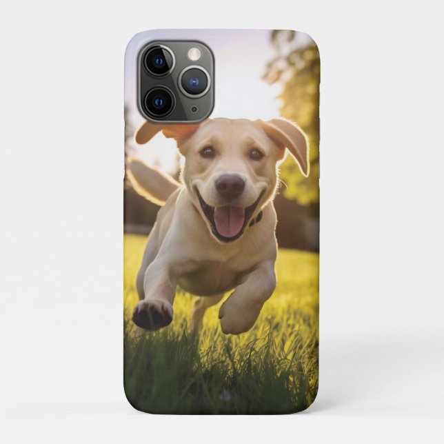 Happy Labrador Puppy Running Case-Mate iPhone Hülle (Rückseite)