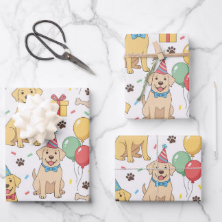 Happy Labrador Retriever Birthday Geschenkpapier Set