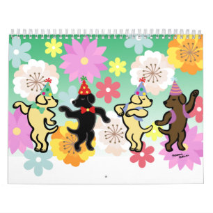Happy Labrador Retriever Cartoon Calendar Kalender