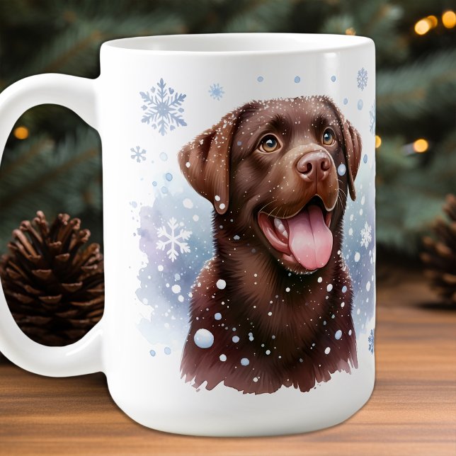 Happy Labrador Retriever Puppy Dodge Weihnachten Kaffeetasse (Von Creator hochgeladen)