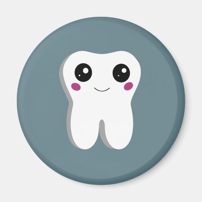 Happy Lächeln Dental Tooth Niedlich Magnet (Vorne)
