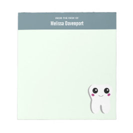 Happy Lächeln Dental Tooth Niedlich Notizblock