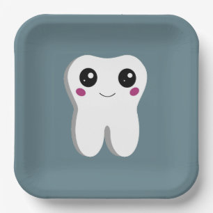 Happy Lächeln Dental Tooth Niedlich Pappteller