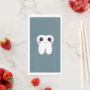 Happy Lächeln Dental Tooth Niedlich Serviette