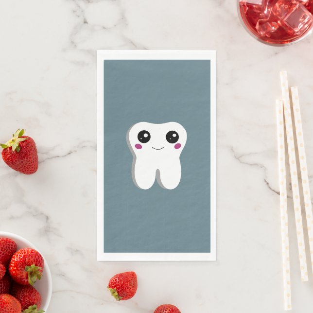 Happy Lächeln Dental Tooth Niedlich Serviette (Beispiel)