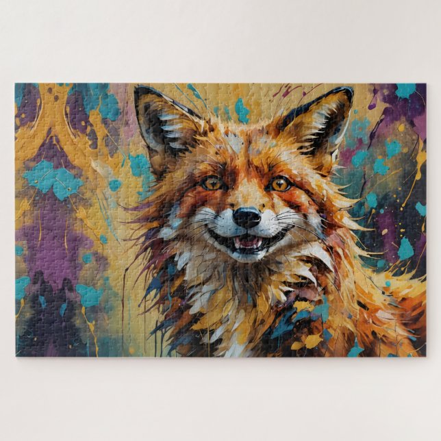 Happy Lächeln Fox-Anstrich Spritzer (Horizontal)